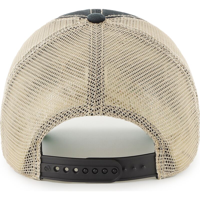 casquette-trucker-noire-et-beige-clean-up-trawler-new-york-yankees-mlb-47-brand