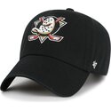 casquette-courbee-noire-ajustable-clean-up-anaheim-ducks-nhl-47-brand