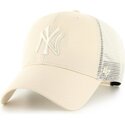 casquette-trucker-beige-avec-logo-beige-mvp-branson-new-york-yankees-mlb-47-brand