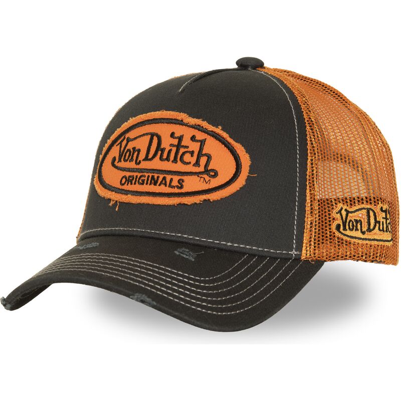 casquette-trucker-noire-et-orange-urb05-von-dutch
