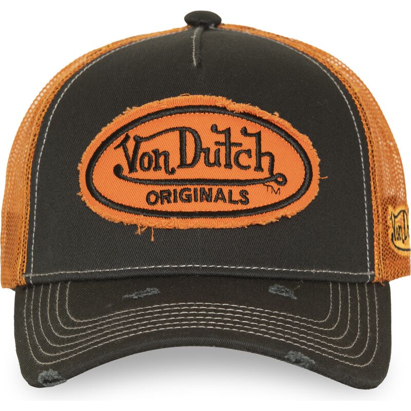 casquette-trucker-noire-et-orange-urb05-von-dutch