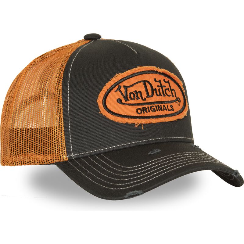 casquette-trucker-noire-et-orange-urb05-von-dutch