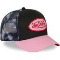 casquette-trucker-noire-et-rose-space-von-dutch