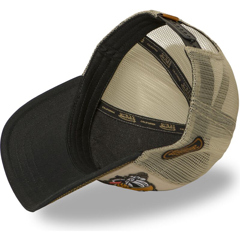 casquette-trucker-beige-et-noire-patches19-von-dutch casquette-trucker-beige-et-noire-patches19-von-dutch