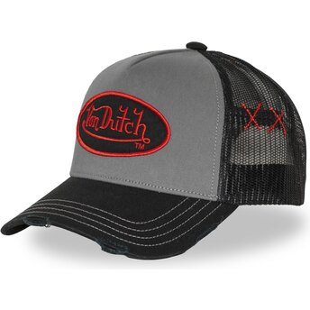Casquette trucker grise et noire USED 17 Von Dutch