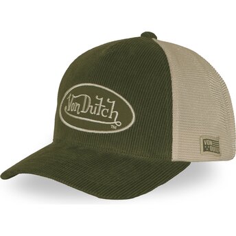 Casquette trucker verte et beige ajustable LOF B47 Von Dutch