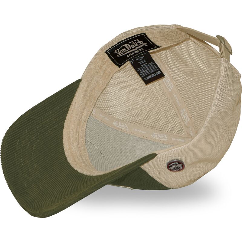 casquette-trucker-verte-et-beige-ajustable-lof-b47-von-dutch