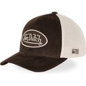 casquette-trucker-marron-et-beige-ajustable-lof-b49-von-dutch