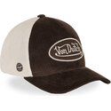 casquette-trucker-marron-et-beige-ajustable-lof-b49-von-dutch