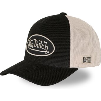 Casquette trucker noire et beige ajustable LOF B50 Von Dutch
