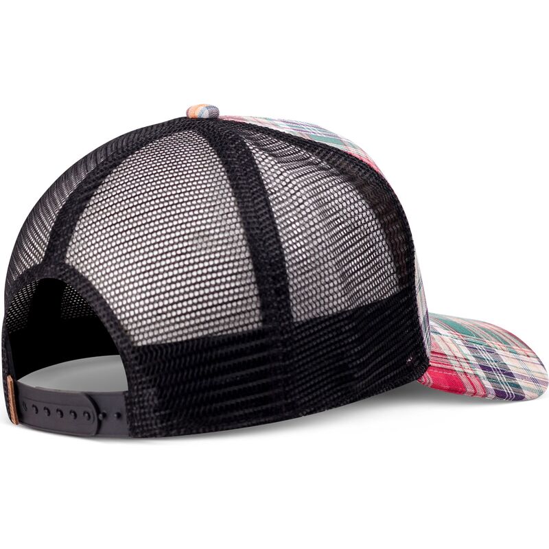 casquette-trucker-multicolore-hft-patch-check-red-djinns