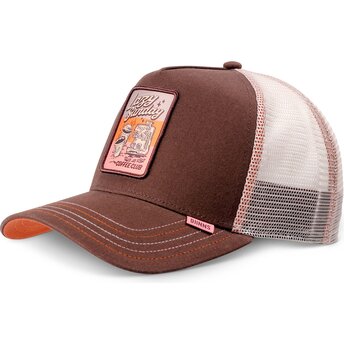 Casquette trucker marron et beige HFT LSCC Funky Patch Djinns