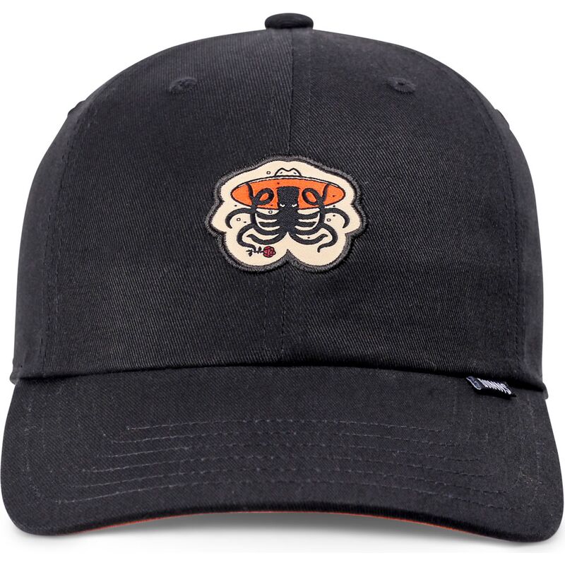 casquette-courbee-noire-ajustable-rose-kraken-djinns