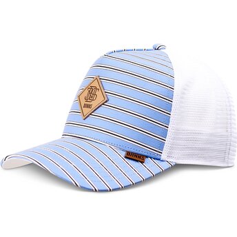 Casquette trucker bleue et blanche HFT Business Stripe Djinns