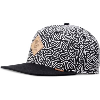 Casquette plate noire et blanche snapback Gothic Freestyle Djinns