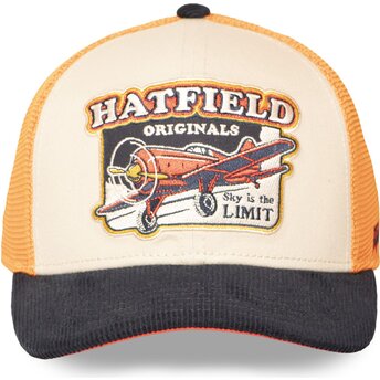 Casquette trucker beige, orange et bleue marine SEMI PLA Hatfield
