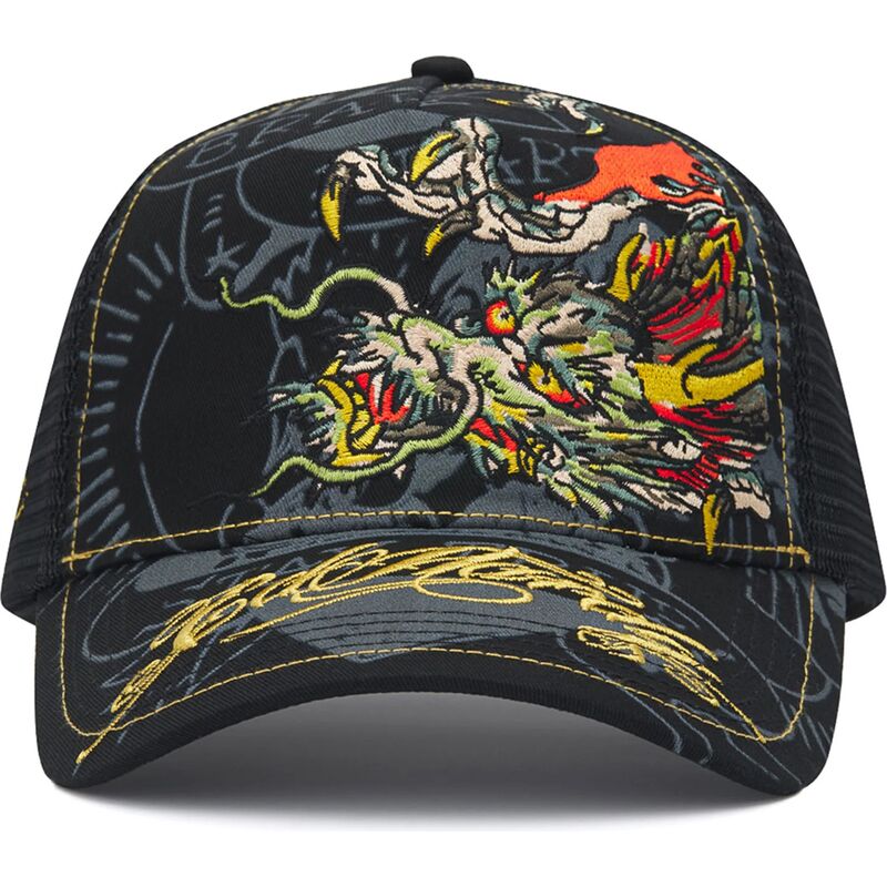 casquette-trucker-noire-crawling-dragon-ed-hardy casquette-trucker-noire-crawling-dragon-ed-hardy