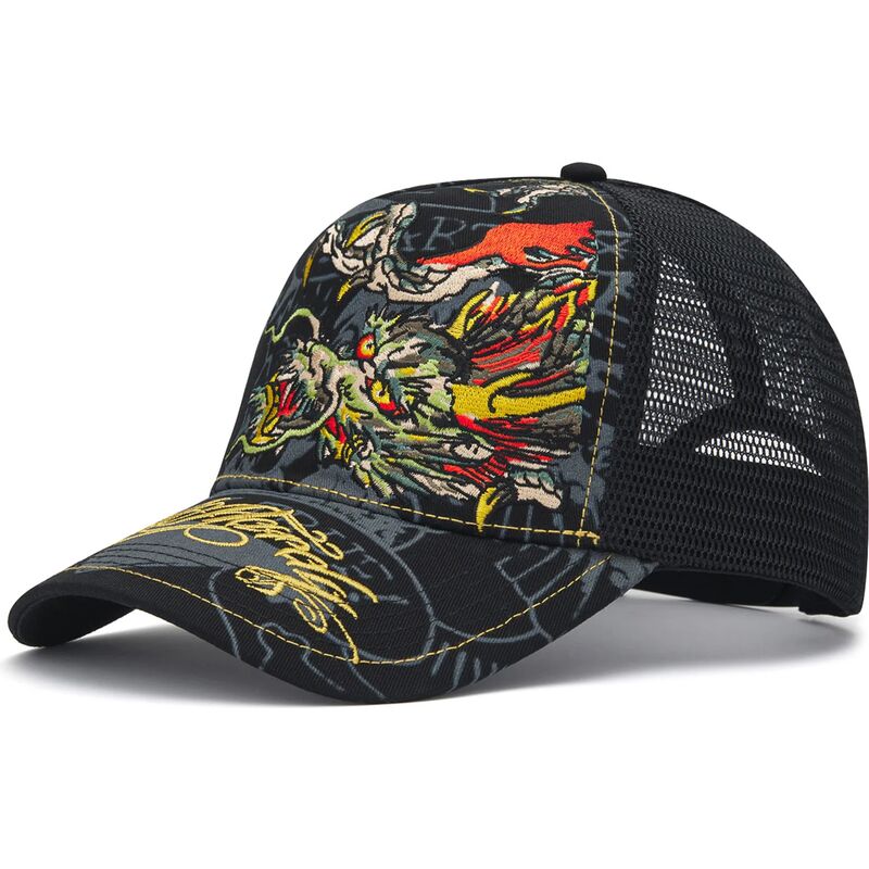 casquette-trucker-noire-crawling-dragon-ed-hardy casquette-trucker-noire-crawling-dragon-ed-hardy