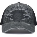 casquette-trucker-grise-flaming-gothic-skull-washed-ed-hardy