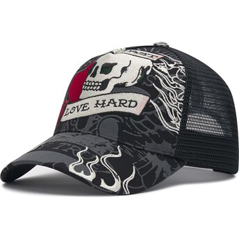 Casquette trucker noire Live Fast Love Hard Ed Hardy