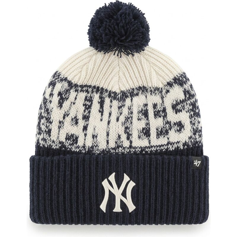 bonnet-avec-pompom-bleu-marine-bone-chill-cuff-knit-new-york-yankees-mlb-47-brand