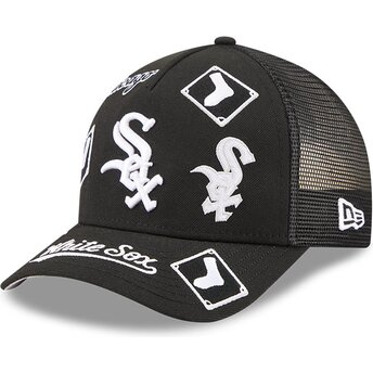 Casquette trucker noire 9FORTY M-Crown A Frame All Over Chicago White Sox MLB New Era