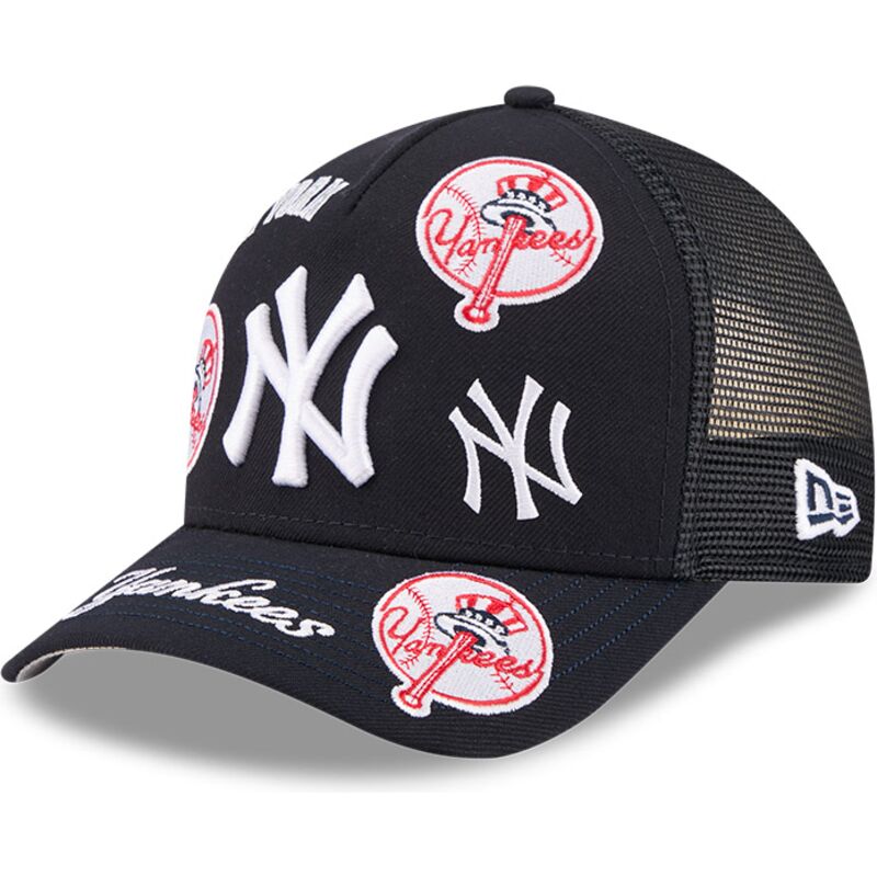 casquette-trucker-bleue-marine-9forty-m-crown-a-frame-all-over-new-york-yankees-mlb-new-era