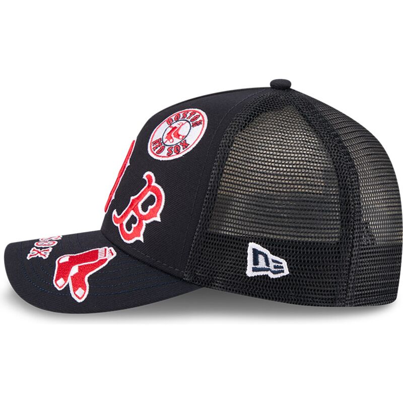 casquette-trucker-bleue-marine-9forty-m-crown-a-frame-all-over-boston-red-sox-mlb-new-era
