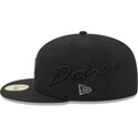 casquette-plate-noire-ajustee-avec-logo-grise-59fifty-side-script-los-angeles-dodgers-mlb-new-era