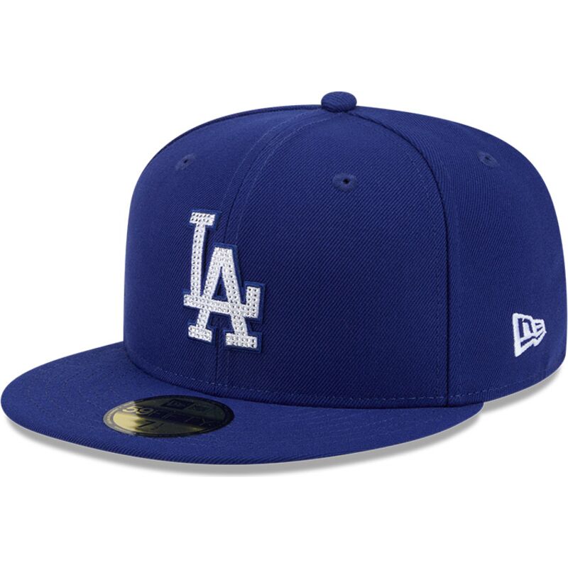 casquette-plate-bleue-ajustee-59fifty-rhinstone-badge-los-angeles-dodgers-mlb-new-era