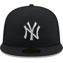 casquette-plate-noire-ajustee-59fifty-rhinestone-badge-new-york-yankees-mlb-new-era