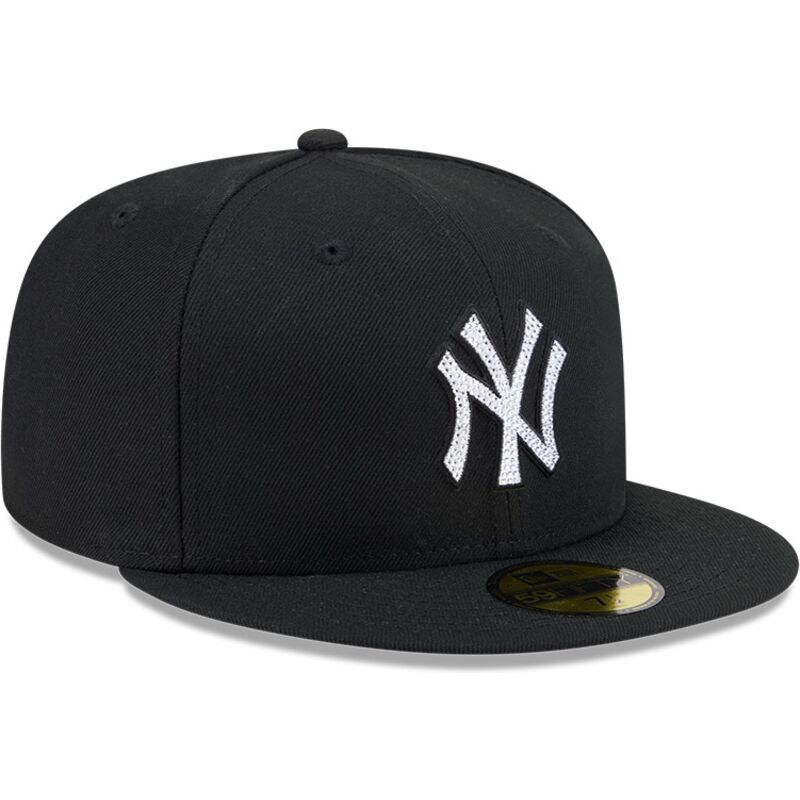 casquette-plate-noire-ajustee-59fifty-rhinestone-badge-new-york-yankees-mlb-new-era