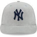 casquette-courbee-grise-ajustee-avec-logo-bleu-marine-59fifty-cord-new-york-yankees-mlb-new-era