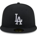 casquette-plate-noire-ajustee-59fifty-rhinestone-los-angeles-dodgers-mlb-new-era