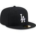 casquette-plate-noire-ajustee-59fifty-rhinestone-los-angeles-dodgers-mlb-new-era