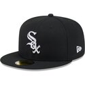 casquette-plate-noire-ajustee-59fifty-rhinestone-badge-chicago-white-sox-mlb-new-era
