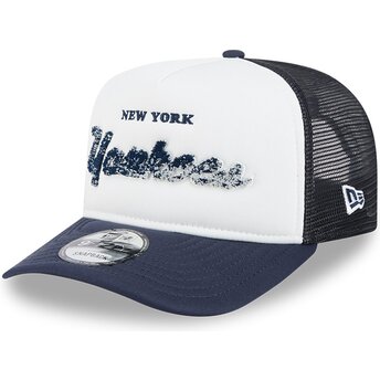 Casquette trucker bleue marine et blanche 9FIFTY A Frame NA Lifestyle F1 New York Yankees MLB New Era