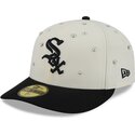 casquette-courbee-beige-et-noire-ajustee-59fifty-beads-na-lifestyle-f1-chicago-white-sox-mlb-new-era