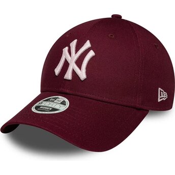 Casquette courbée rouge ajustable pour femme avec logo...