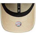 casquette-courbee-beige-ajustable-avec-logo-marron-9twenty-denim-new-york-yankees-mlb-new-era