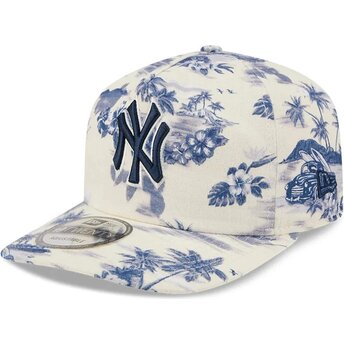 Casquette courbée bleue marine et blanche snapback 19TWENTY Tropics New York Yankees MLB New Era
