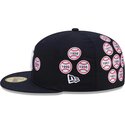 casquette-plate-bleue-marine-ajustee-59fifty-spike-lee-patches-new-york-yankees-mlb-new-era