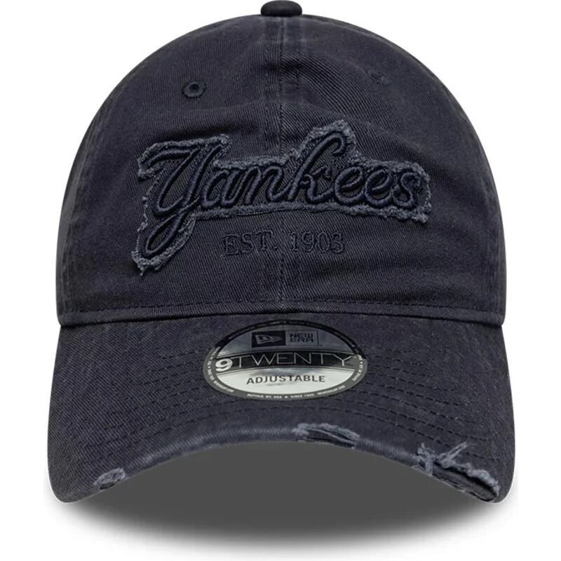 casquette-courbee-bleue-marine-ajustable-avec-logo-bleu-marine-9twenty-distress-wordmark-new-york-yankees-mlb-new-era