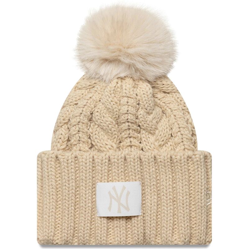 bonnet-avec-pompom-beige-pour-enfant-cable-new-york-yankees-mlb-new-era