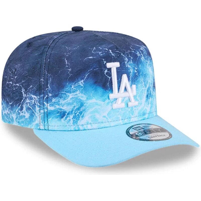 casquette-courbee-bleue-snapback-9fifty-a-frame-deep-water-los-angeles-dodgers-mlb-new-era