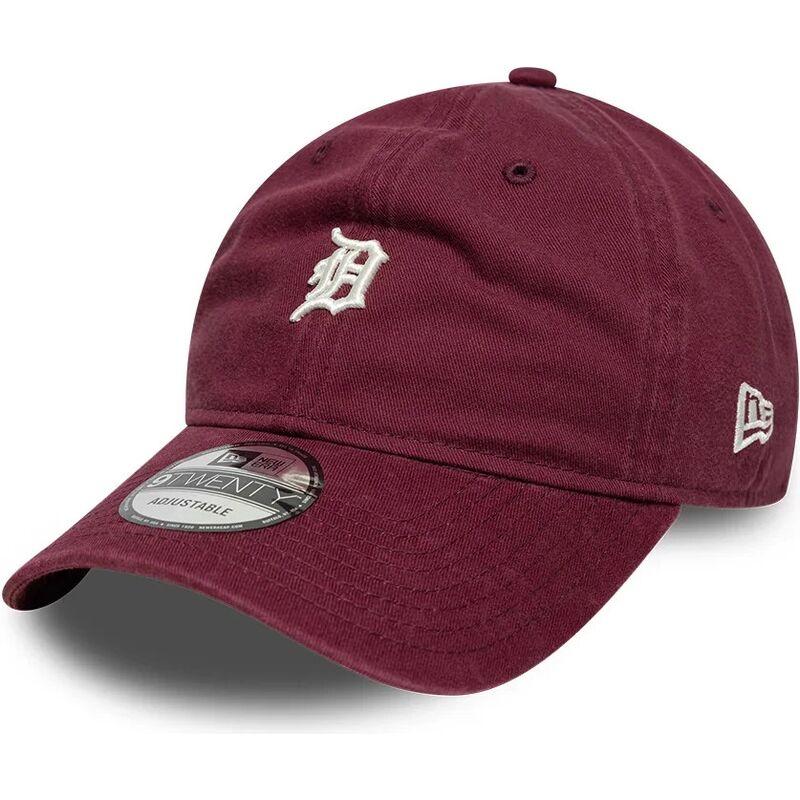 casquette-courbee-grenat-ajustable-9twenty-mini-logo-detroit-tigers-mlb-new-era