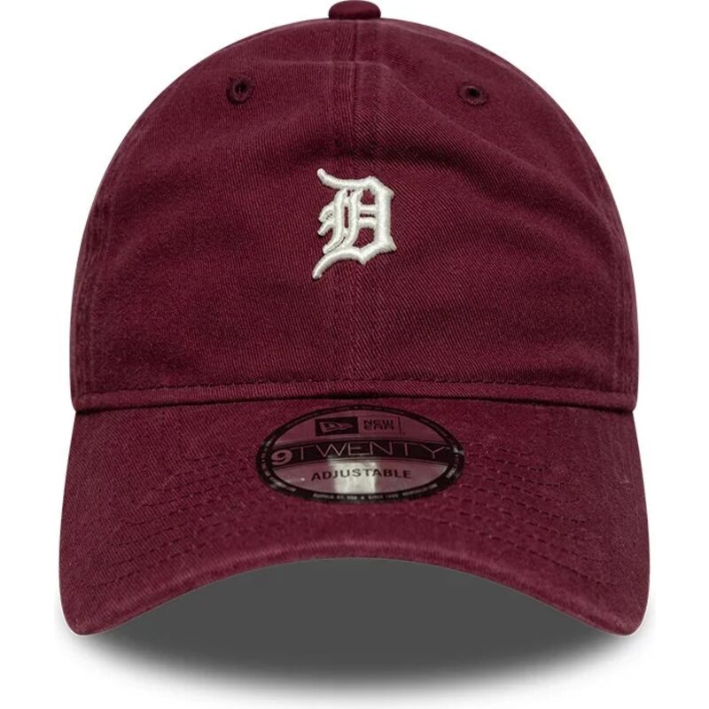 casquette-courbee-grenat-ajustable-9twenty-mini-logo-detroit-tigers-mlb-new-era