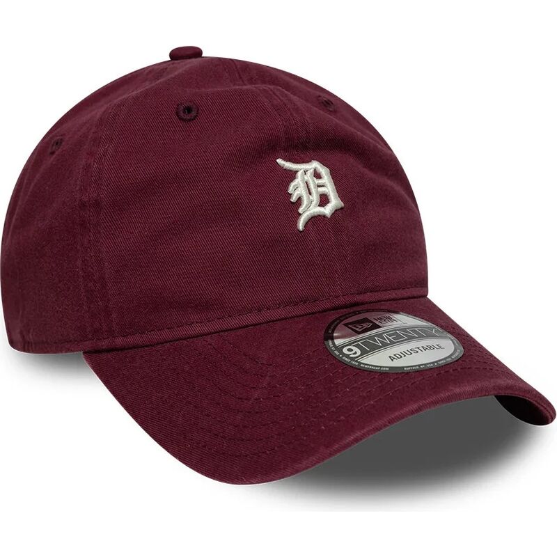 casquette-courbee-grenat-ajustable-9twenty-mini-logo-detroit-tigers-mlb-new-era