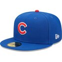 casquette-plate-bleue-ajustee-59fifty-ac-perf-chicago-cubs-mlb-new-era