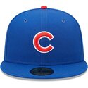 casquette-plate-bleue-ajustee-59fifty-ac-perf-chicago-cubs-mlb-new-era
